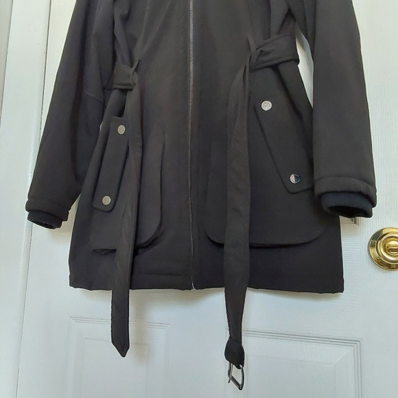 Michael Kors Black Winter Trench Coat - Picture 3 of 7